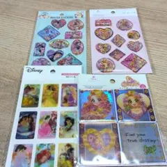 セリア ディズニープリンセス シール4点セット