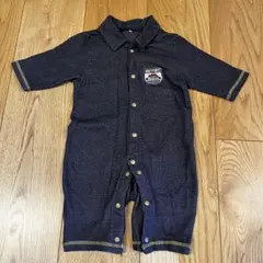 ベビー服 つなぎ ロンパース 70 デニム風