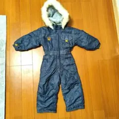 CCLTEAM　子ども用スキーウェア デニム調 ファー付き90