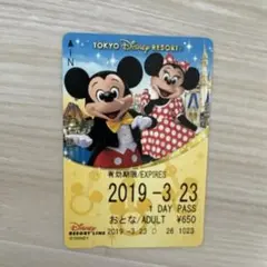 ディズニーリゾートライン フリーきっぷ 使用済み リゾラ 35周年