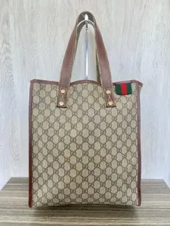 GUCCI トートバッグ　GGスプリーム　シェリーライン　PVC レザー