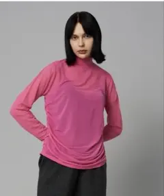 【値下げ】HeRIN.CYE シアーメローハイネックトップ　シアートップスのサムネイル