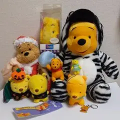 くまのプーさん　ぬいぐるみ　マスコット　セット　レトロ