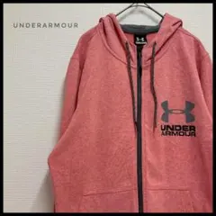 UNDER ARMOUR ロゴ プリント ジップアップ パーカー　スポーツMIX