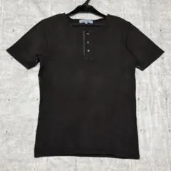 ABAHOUSE ヘンリーネック 半袖Tシャツ フェード ブラック アバハウスのサムネイル