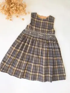 セール　チェック　スモッキング　ジャンパースカート ファミリア 組曲　好き