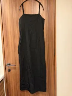alma design ブラック キャミワンピース ロング丈