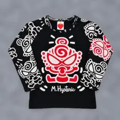 « 美品 »ヒステリックミニ ポップミニ 総柄 長袖 Tシャツ 黒 90cm