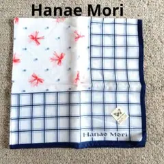 Hanae Mori ハンカチ リボン ドット チェック