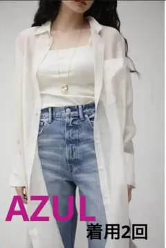 美品！AZULシースルーシャツのサムネイル