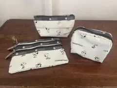 LESPORTSAC スヌーピー　70周年　ポーチ3点セット