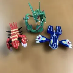 ポケモン　ポーズフィギュア　ゲンシグラードン　ゲンシカイオーガ　レックウザ