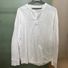 Gap Lived-in ヘンリーネック長袖シャツ S ホワイト