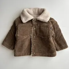 コーデュロイ ボア付きジャケット リバーシブル