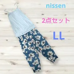 【完売品】ニッセン 水陸両用ブラトップ一体型 ヨガウェア上下セット LLのサムネイル