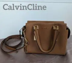【レア】CALVIN KLEIN 2wayバッグ ブラウン 上品 高級感 人気