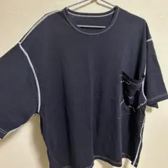 カールヘルム　ネイビー オーバーサイズ Tシャツ ポケット付き