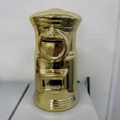 郵便ポスト型 貯金箱 ゴールドカラー