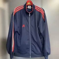 adidas ネイビー ジップアップジャケット