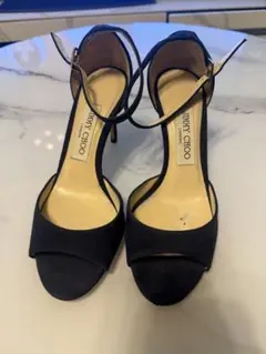 JIMMY CHOO レディース アンクルストラップ サンダル ネイビーのサムネイル