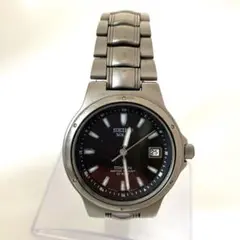 セイコー メンズ腕時計 5K25-0A80 チタン製 ソーラー稼働品 - メルカリ