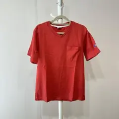 Champion VネックTシャツ SSサイズ レッド