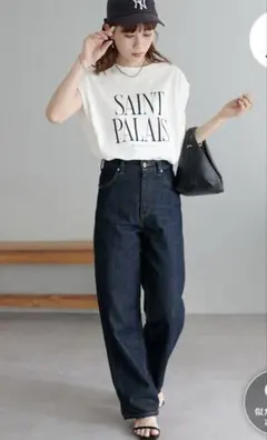 Discoat ディスコート　USコットンデニムストレートパンツ　S　ネイビー