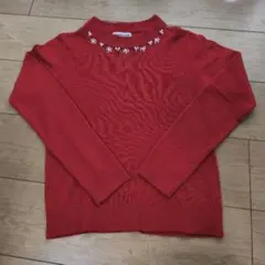 薄手セーター　赤　Mサイズ