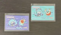 初音ミク　太鼓の達人　ガンダム　コラボバナパスバンダイナムコパスポート　カード