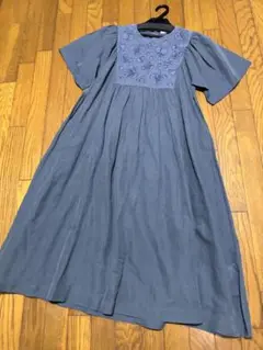 リネン ロングワンピース