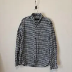 COMME CA ISM ギンガムチェック長袖シャツ