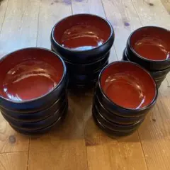 【未使用品】山中漆器 多用椀 菓子器 8客16点のサムネイル