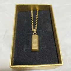 【ノーブランド扱い】 インゴットモチーフ / ゴールド ネックレス