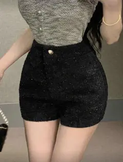 新品未使用SHEINショートパンツ黒キラキラ