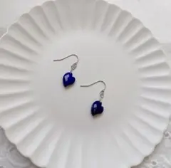 [No.90] ラピスラズリのピアス イヤリング 本ロジウム