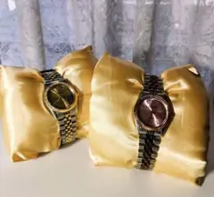 ゴールド&ピンク ROEXYアナログ腕時計 ペアウォッチ