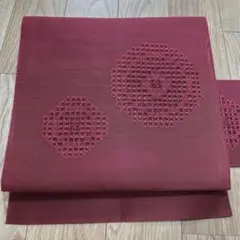 1476 未使用に近い 夏帯 紗 スワトウ刺繍 袋名古屋帯 - メルカリ