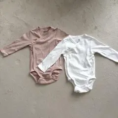 H&M 長袖ボディスーツ 2枚セット　68