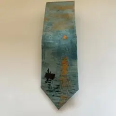 クロード・モネ　「印象、日の出」ネクタイ 約9cm幅