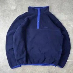 90s L.L.Bean スナップT フリースジャケット ネイビー USA製 L