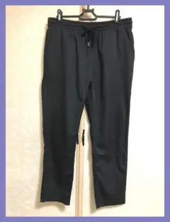 ☆超美品☆スタイルアップ♪サラサラ涼感イージーパンツ黒L☆