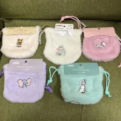 Disney キャラクター　巾着　５点セット