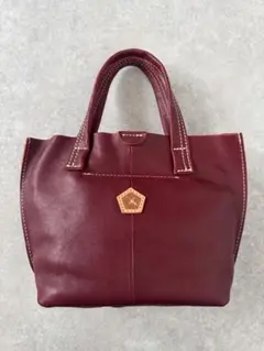 美品 アインソフ レザー ハンドバッグ ボルドー