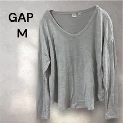 早い者勝ち⭐️ GAP ギャップ【M】グレー 長袖 薄手 柔らか素材 Tシャツ
