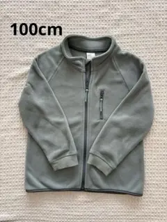 【美品】H&M フリースジャケット　アウター　100cm ミントグリーン