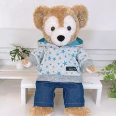 ダッフィー用コスチューム　パーカー（星柄）＆デニムパンツ