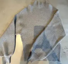 R.P.S グレー リブ編み 長袖セーター