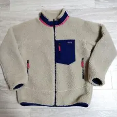 patagonia フリースジャケット ベージュ　ネイビー　XL