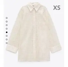 ZARA カットワーク刺繍オーバーサイズシャツ