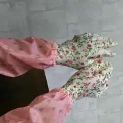 アームカバー ピンクハート（ハンドメイド）